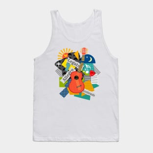 Cubist Guitar Collage Tank Top